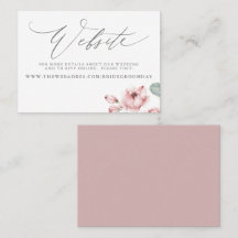 Cartão de Sítio Web Dusty Pink Rose