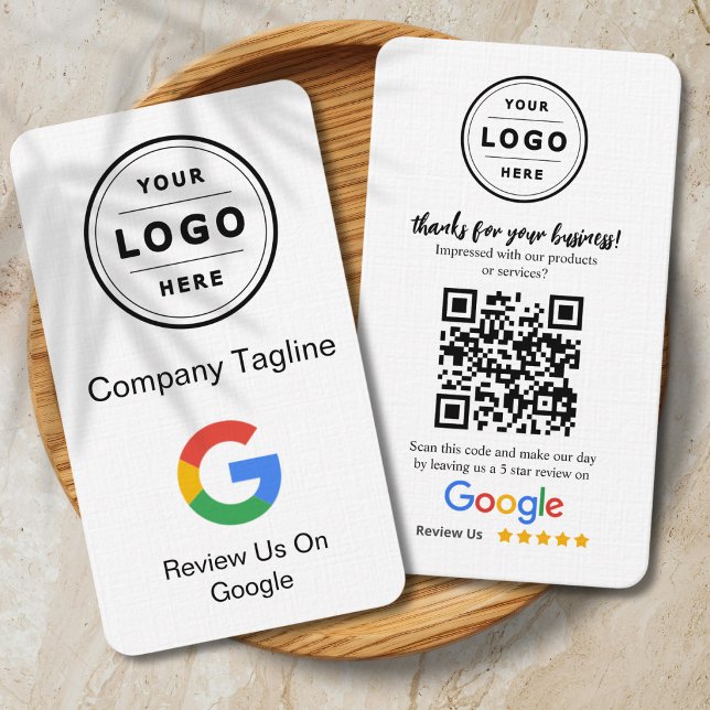 Visita Cartão de Solicitação de Avaliação do Google com L (Google Feedback business cards with QR code)