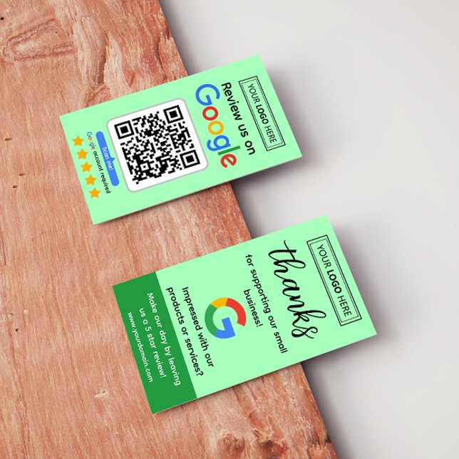 Visita Cartão de Solicitação de Avaliação no Google com L (Google business profile customer review request business cards mockups, get more reviews)