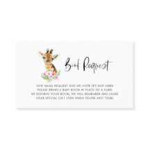 Cartão de Solicitação de Livro Floral para Bebê-Nd