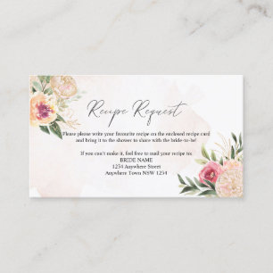Visita Cartão de Solicitação de Recebimento de Flores
