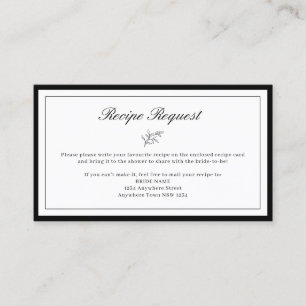 Visita Cartão de Solicitação de Receita de Folha de Fr