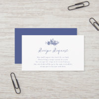 Cartão de Solicitação de Receita Floral Toile Fran