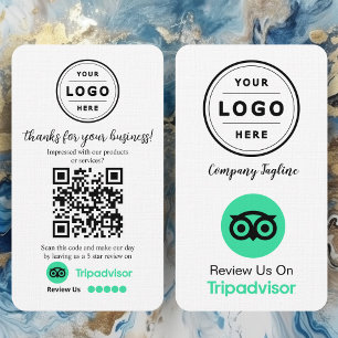 Visita Cartão de Solicitação de Revisão do TripAdvisor co