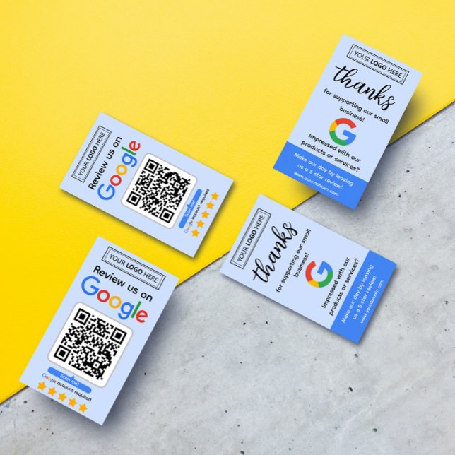 Visita Cartão de solicitação de revisão Google com logoti (Google business review request cards with logo and qr code, get 5 star reviews for your business)