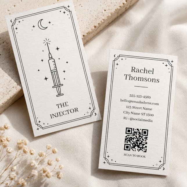 Visita Cartão de Tarot Celestial Injetor Preto Mínimo Mís (Criador carregado)