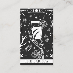 Visita Cartão de Tarot Charcoal Gray Barista