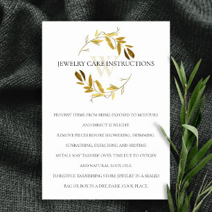 VISITA CARTÃO DE TRATAMENTO COM JOIAS COM FOLIAGEM AMARE