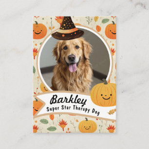 Visita Cartão de Troca de Animal de Terapia de Halloween 