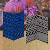 Cartão de Troca de Sala de Aula Azul Halloween Pad