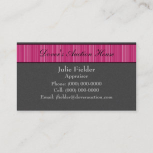 Visita Cartão de visita, Cinza e rosa com faixas polidas