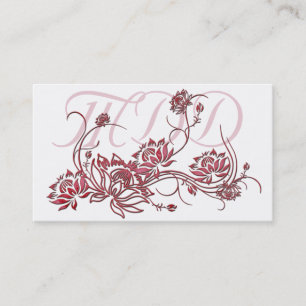 Visita Cartão de visita:: Design vermelho da flor de