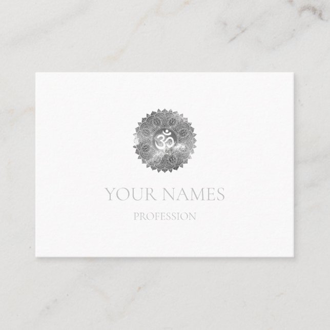 VISITA CARTÃO DE VISITA: RAINBOW MANDALA + OHM  (Frente)