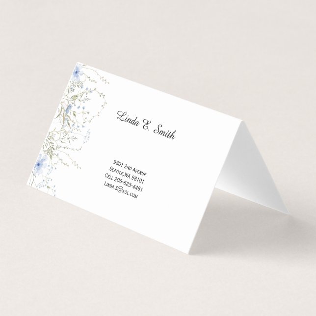 Visita Cartão de Visitas Folha Dupla (Frente)