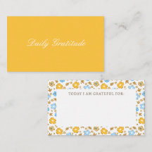 Cartão Diário de Gratidão Floral Ditsy País Encant