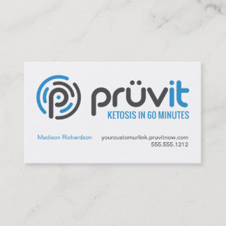 Visita Cartão do distribuidor de Pruvit
