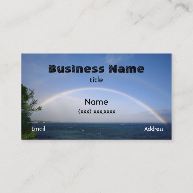 Visita Cartão dobro do arco-íris de Maui (Frente)