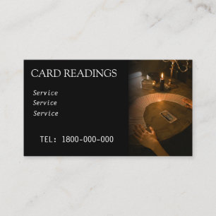 VISITA CARTÃO EDITÁVEL DE LEITURA DE TAROT