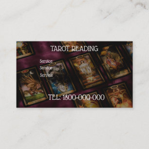VISITA CARTÃO EDITÁVEL DE LEITURA DE TAROT