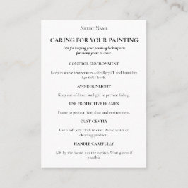 Visita Cartão Editável de Pintura Obrigado Art Insert