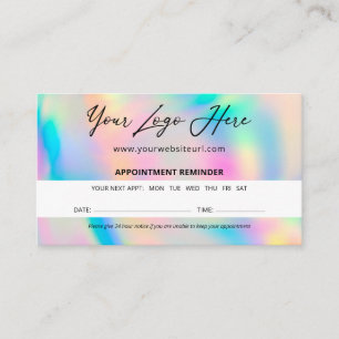 Visita Cartão Lembrete de Compromisso de Logotipo Person