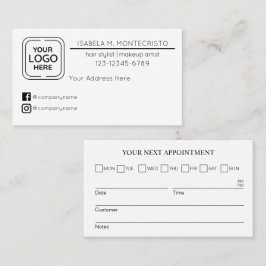 Visita Cartão Lembrete de Compromisso Personalizado de Lo