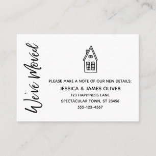 Visita Cartão moderno "Nós nos movemos" com desenho de 