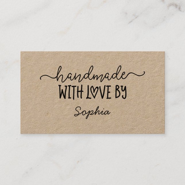 Visita Cartão Personalizado de Amor para Criadores Kraft (Frente)