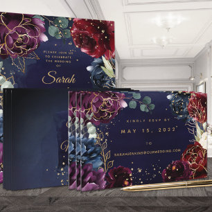 Visita Cartão RSVP Online de Casamento de Marinhos Borgo