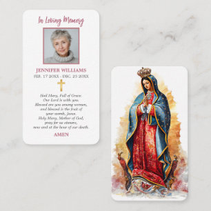 Visita Cartão Santo Católico Nossa Senhora de Guadalupe S