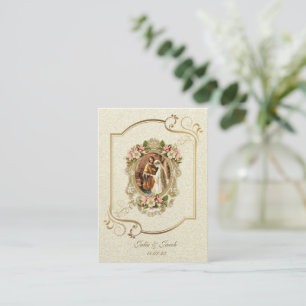 Visita Cartão Santo de Casamento Católico Tradicional Vin