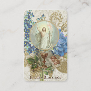 Visita Cartão Santo Religioso de Páscoa
