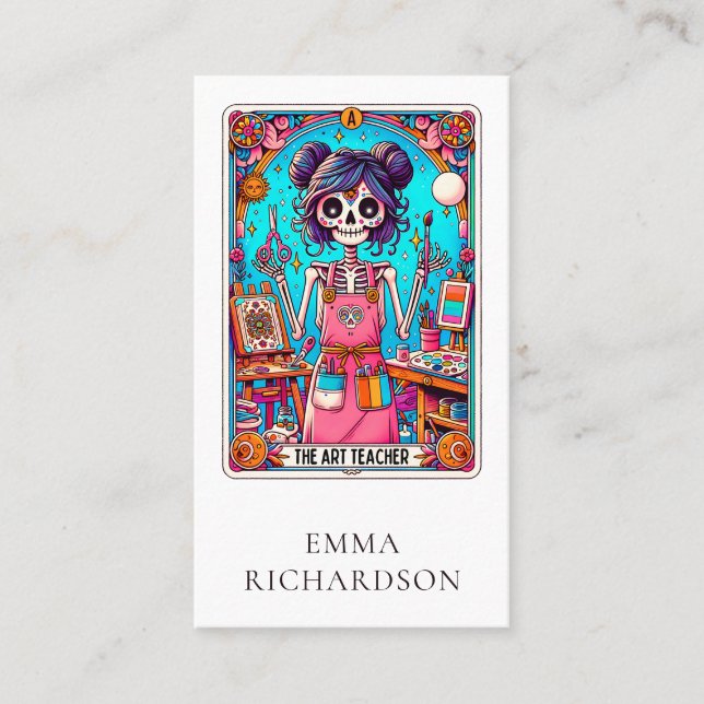 Visita Cartão Tarot do Professor de Arte (Frente)