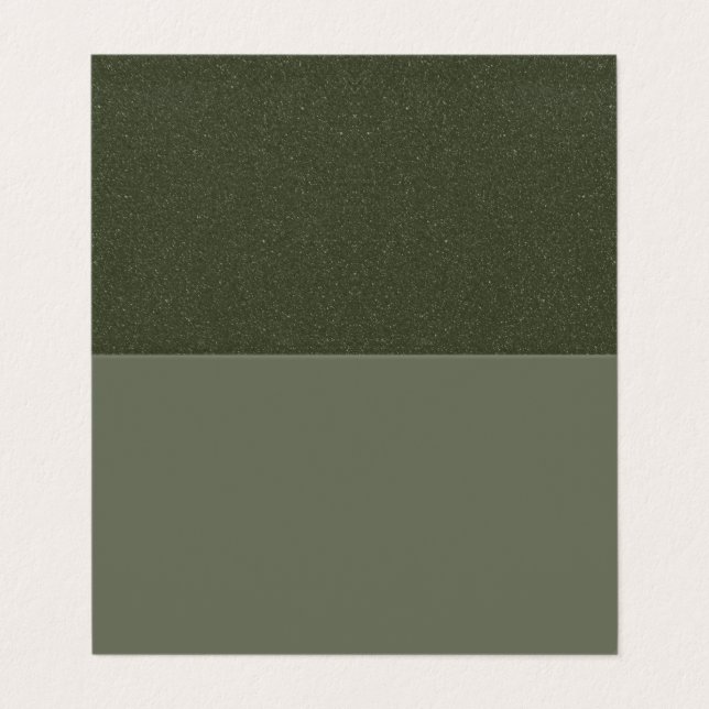 Visita Cartão Verde de Moss Dobrado Personalizado com Tex (Exterior Desdobrado)