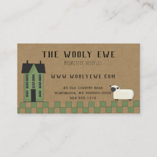 VISITA CASA DE SALTBOX PRIMITIVA NA KRAFT CARTÃO DE VISIT