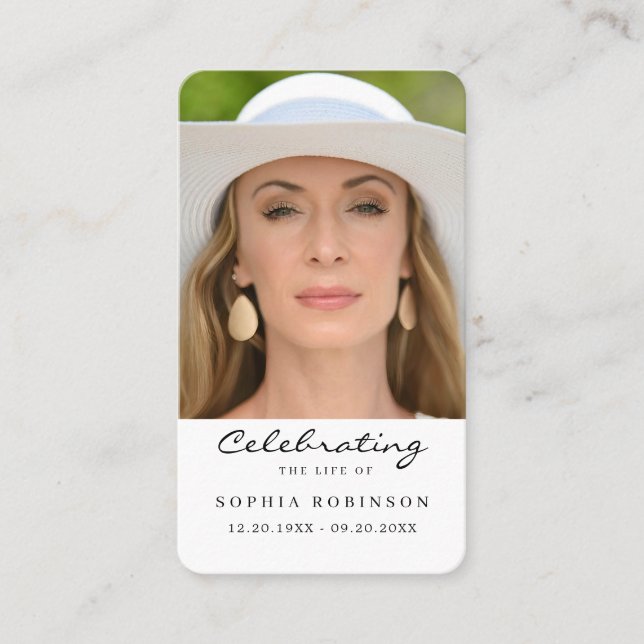 Visita Celebração da Foto do Cartão de Oração Memorial da (Frente)