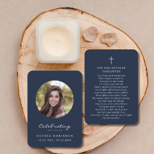 Visita Celebração do Cartão Azul Funeral de Foto Vida