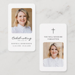 Visita Celebração do Cartão de Oração Funeral Life 2