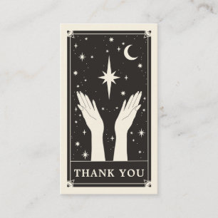 Visita Celestial Tarot obrigado seu pequeno Cartão de vis