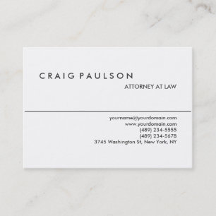 Visita Chubby Black White Attorney na Law Cartão de visit