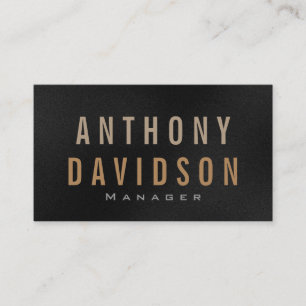 Visita Cinza Moderna - Letras de Texto em Bold Cartão de 