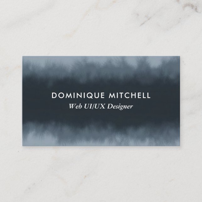 Visita Cinza personalizável de cores d'água de Cartão de  (Frente)