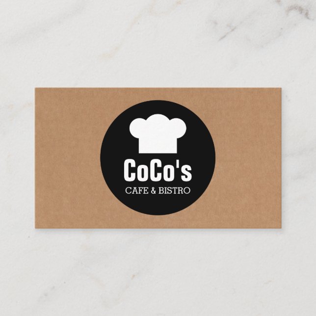 Visita Círculo de Chapéu do Chef - Caixa de Cartão (Frente)