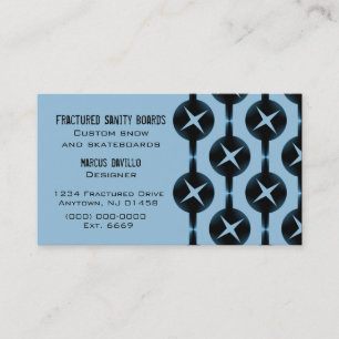 Visita Círculos raros cartão de visita, luz - azul