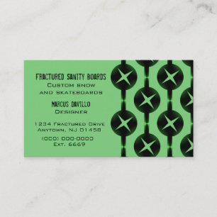 Visita Círculos raros cartão de visita, luz - verde