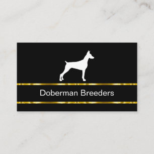Visita Classy Doberman Pinscher Dog Breeder Cartão de vis