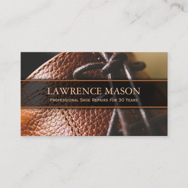 Visita Cobbler / Cordwainer Foto do Calçado - Cartão de v (Frente)