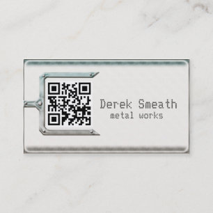Visita Código do cartão de trabalhos QR do metal