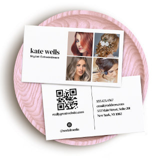 Visita Código QR do Cartão com fotos de Rede de Mídia Soc