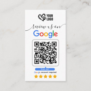 Visita Código QR do Cartão de Solicitação de Revisão do G